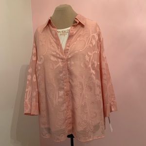 Alfred Dunner 3/4 length sleeve burnout 2 for 1